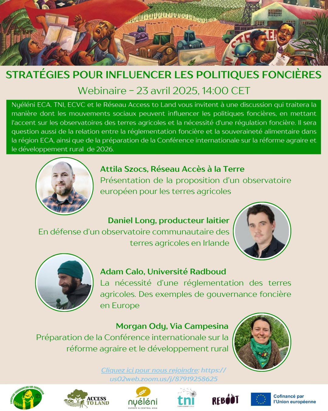 Webinaire Thématique de Nyéléni ECA : Les stratégies pour influencer les politiques foncières.